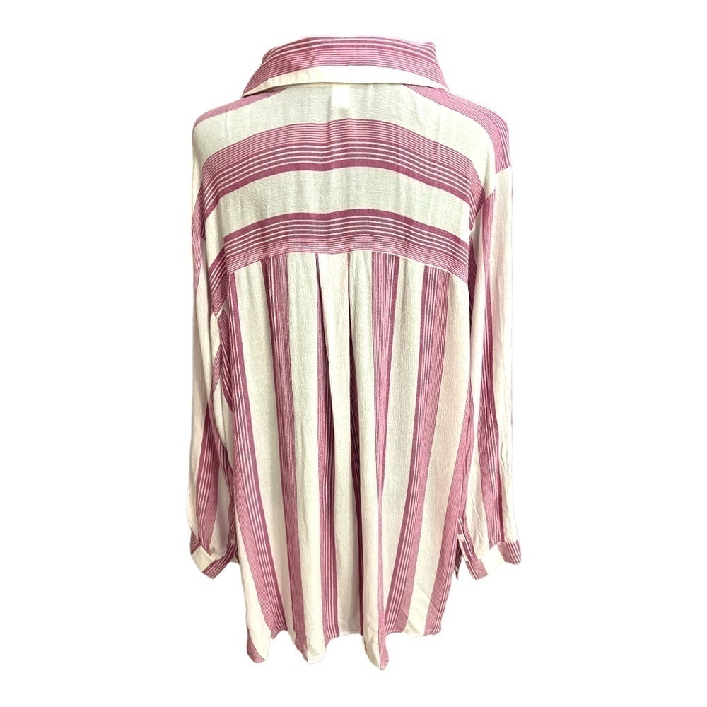 BP The Perfect Shirt Purple White Striped Button Down XS - Picture 5 of 8